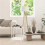 2X Acrylic Coffee Table Square Side Table Accent Table Sofa Bedside Table Clear Double Tier Snack Tea Side Table 5