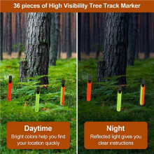 72pcs Reflective Trail Markers, High Visibility Trail Markers with Open Buckle Reflective Trail
