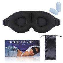 MZOO Luxury Sleep Eye Mask for Side Sleeper Men Women, Zero Eye Pressure 3D Sleeping Mask, Light Blocking Patented Design Night Blindfold, S