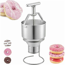 Manual Donut Depositor, 3L Donut Dispenser with Stand, Stainless Steel Donut Dropper Maker, for Home