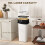 50L Stainless Steel Sensor Bin - White 8