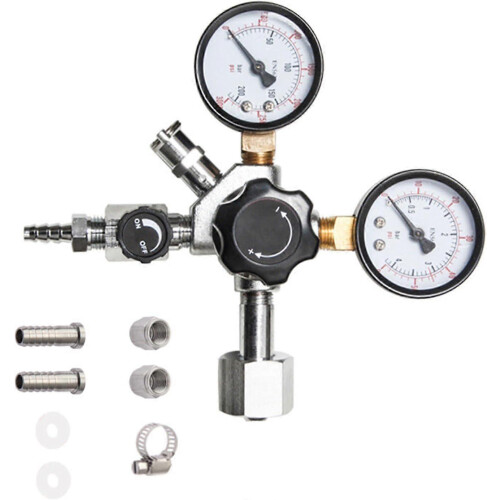 CO2 Beer Regulator with Dual Gauge for Draft Beer Kegerator, Precise Carbonation Control 1