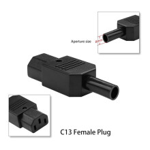 20PCS IEC C13 Power Plug Connector C13 Female Plug Power Adapter Connector 3 Pin Power Socket 250V 10A AC Power Adapter