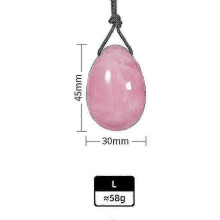 Ensemble d'œufs de Yoni en quartz rose naturel, cristal rose, pour exercices de Kegel chez la femme, pierre de guérison Reiki