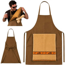 Grappig koksschort voor mannen, origineel kookschort met verborgen verrassingsvak, grappig barbecueschort voor man, vader, vriend,