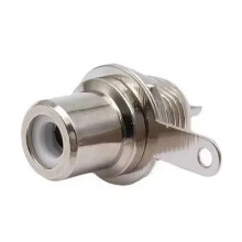 100Pcs Nickel Plated RCA Female Socket Audio Video AV Socket Nickel Plated Medium Extended Lotus  Chassis Connector