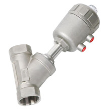 304 Stainless Steel Y-Type Pneumatic Angle Valve 4-Point High Temperature Steam Internal Valve DN15