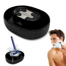 Rince-rasoir, nettoyant portable pour rasoirs de barbier pour hommes, solution de nettoyage rapide pour rasoirs manuels, compatibl