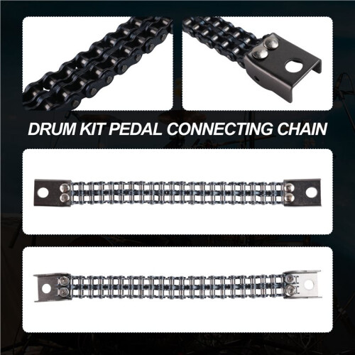 Drum Kit Pedal Connecting Chain with Master Link Drum Pedal Chain Hammer Beater Chain Replacement Percussion