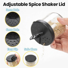 6PCS Spice Shaker Lids Only for Oui Yogurt Jars(5 Oz Jar), Ajustable Shaker Lids,Dishwasher Safe