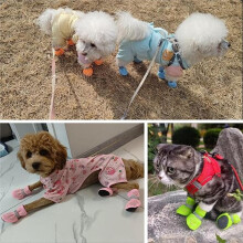 4 Stuks Honden Schoenen voor Heet Asfalt - Ademend Mesh Honden Schoen voor Kleine en Middelgrote Honden, Hondenlaarzen Beschermers, Antislip Groen