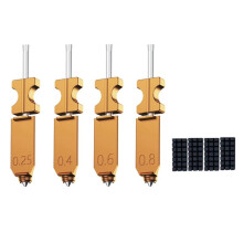 4er-Set Verbesserte Hotend-Kits (0,25, 0,4 und 0,6 mm) für Flashforge AD5X Düsen, Komplett Aus Metall, Schnell Abnehmbare Düsen