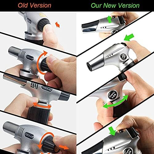 Blow Torch, Professional Kitchen Cooking Torch With Lock Adjustable Flame Refillable Mini Blow Torch Lighter For Bbq, Baking, Brulee Crème 2