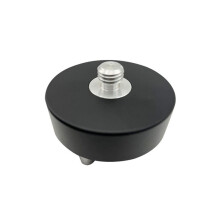 Schwarzer, Feststehender Dreiarm-Tribrach-Adapter mit 5/8-Zoll-X-11-Gewinde und Drehschraubenadapter für GPS-Prismen bei Vermessungsarbeiten