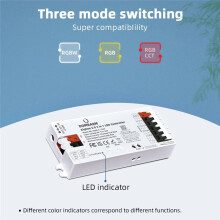 Domraem Zigbee3.0 RGBCCT RGB RGBW LED Strip Controller 3 in 1 12V-24V 20A Dimmer Works SmartThings for Alexa Home