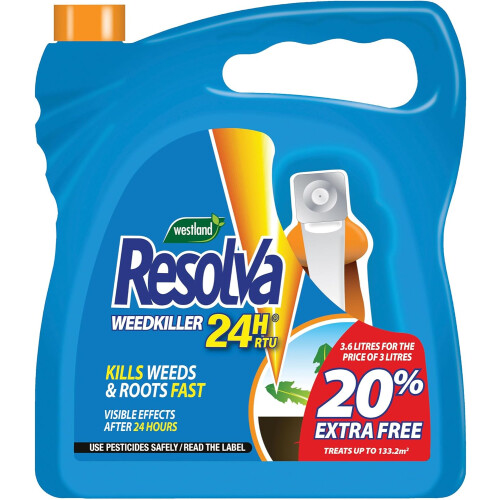 Westland Resolva Weedkiller 24H RTU 3L + 20% Extra Free Ready to Use