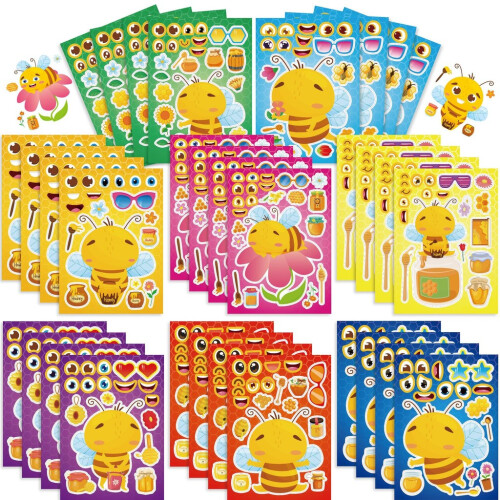 Adorable Cartoon Bee Puzzle Diy Stickers For Kids Interactive Learning Fun 2