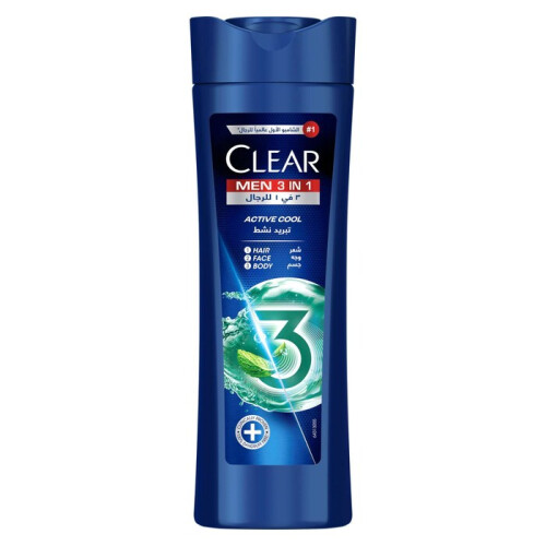 Clear 3 in 1 Shampoo For Men Active Cool 400ml