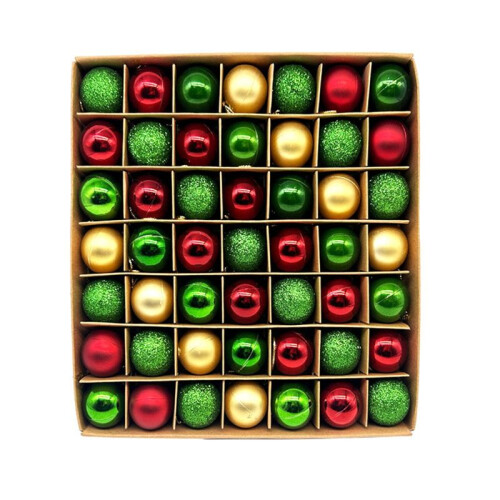 49 Peças de Enfeites de Bola de Natal, Decorações de Árvore, 1,18 Polegadas, Pequenas Bolas Penduradas À Prova de Quebra A 1