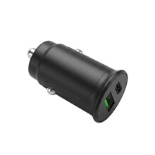 Cargador de Coche Rápido Dual USB-C y USB-A 30W Power Delivery Universal Grab 'N Go Negro