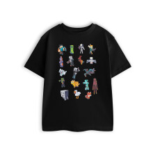 (13-14 Years) Minecraft Short Sleeved T-Shirt (Boys Black)