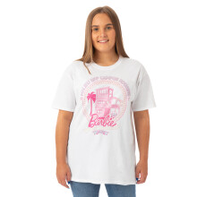 (XXX-Large) Barbie Short Sleeved T-Shirt (Womens White)