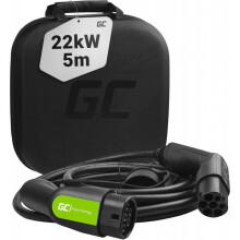 Green Cell GC Typ 2 Ladekabel EV Elektroauto PHEV | 22kW | 32A | Typ 2 auf Typ 2 | 5 Meter | Dreiphasig