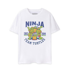 (Medium) Teenage Mutant Ninja Turtles Short Sleeved T-Shirt (Mens White)