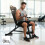 400kg Weight Bench - 6-Position Adjustable Foldable Bench with Resistance Bands, Black 1