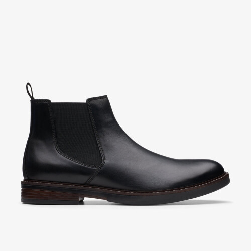 Clarks (Standard, 10.5 (Adults')) Paulson Up Black Leather