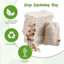 Lot de 160 Sacs Exfoliants pour Savon, Sac de Savon En Maille de Sisal avec Cordon de Serrage pour Le Bain et la Douche.