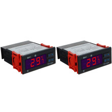 2X STC-9200 Régulateur de Température Numérique Thermoregulatorre avec Fonction D'Alarme de Ventilateur de Dégivrage de Réfrigération AC 220V