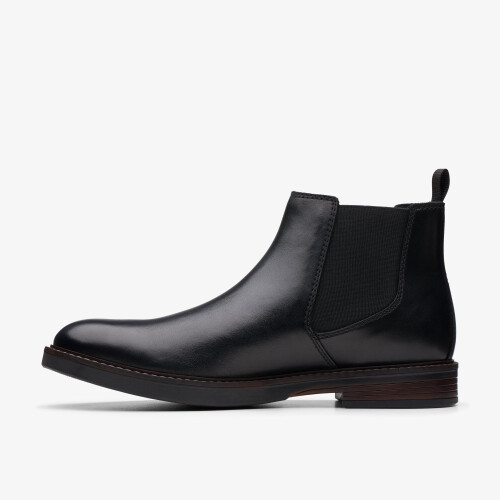 Clarks (Standard, 10.5 (Adults')) Paulson Up Black Leather 1