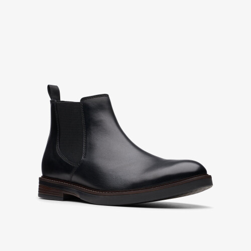 Clarks (Standard, 10.5 (Adults')) Paulson Up Black Leather 2