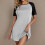 Silk Robe for Women Short Sleeve Pullover Nightgown Gray XL 2