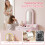 AIYAPLAY Kids Dressing Table with Stool, 3-Colour LED Lights Mirror, Drawer 7
