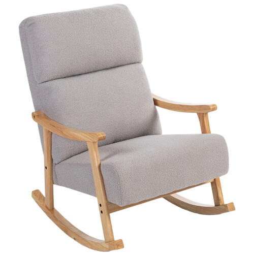 Homcom Silla Mecedora Gris 65 x 90 x 98 cm