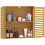 Homcom Armario de Pared Marrón 60 x 20 x 60 cm 1