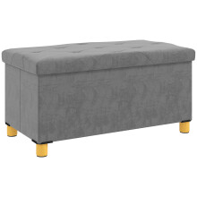 Banco de Almacenaje Gris 76 x 38 x 38 cm