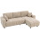 Homcom Sofá Chaise Longue Beige 242 x 156 x 87 cm 1