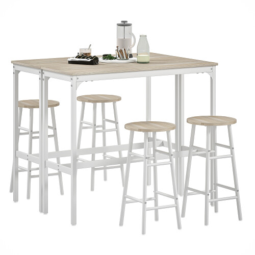 Homcom Conjunto de Bar Blanco 105 x 40 x 90 cm