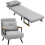 Homcom Sofá Cama Individual Gris 63 x 73 x 81 cm 1