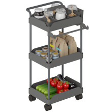 Carrito de Cocina Gris 42 x 42.5 x 76 cm