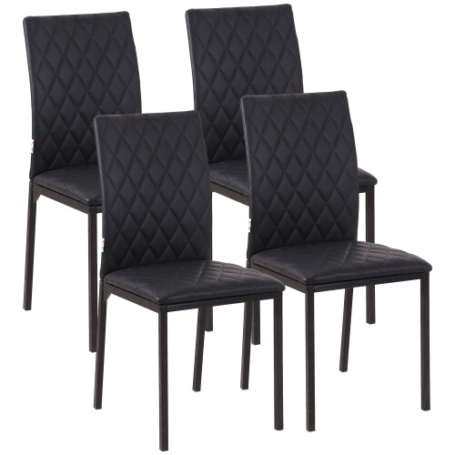 Homcom Sillas de Comedor Negro 41 x 50 x 91 cm