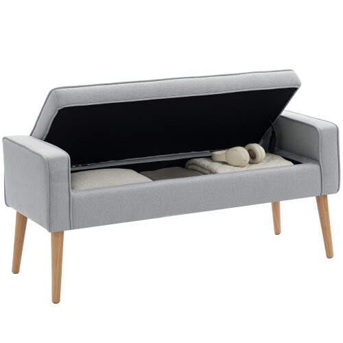 Homcom Banco Almacenaje Gris 120 x 45 x 54 cm