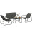 Outsunny Muebles de Jardín Gris 112 x 73 x 74 cm 1