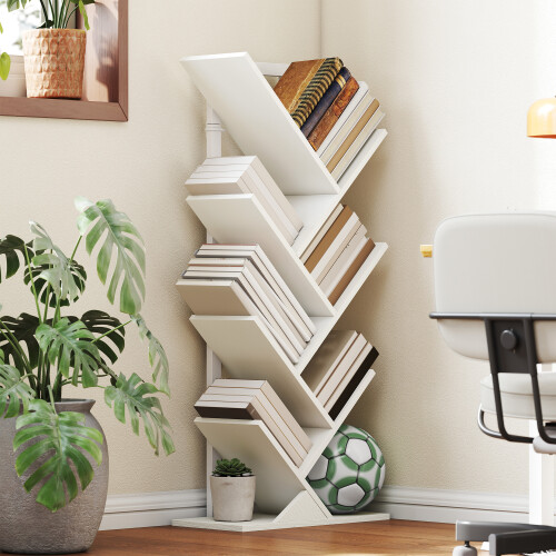 Homcom Librería Blanco 50 x 24 x 109 cm 2