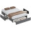Homcom Cama de Matrimonio Gris 145 x 194 x 28 cm 1