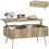 Homcom Mesa de Centro Marrón 91 x 56 x 43 cm 1