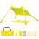 Outsunny Toldo de Playa Verde 208 x 200 x 200 cm 1